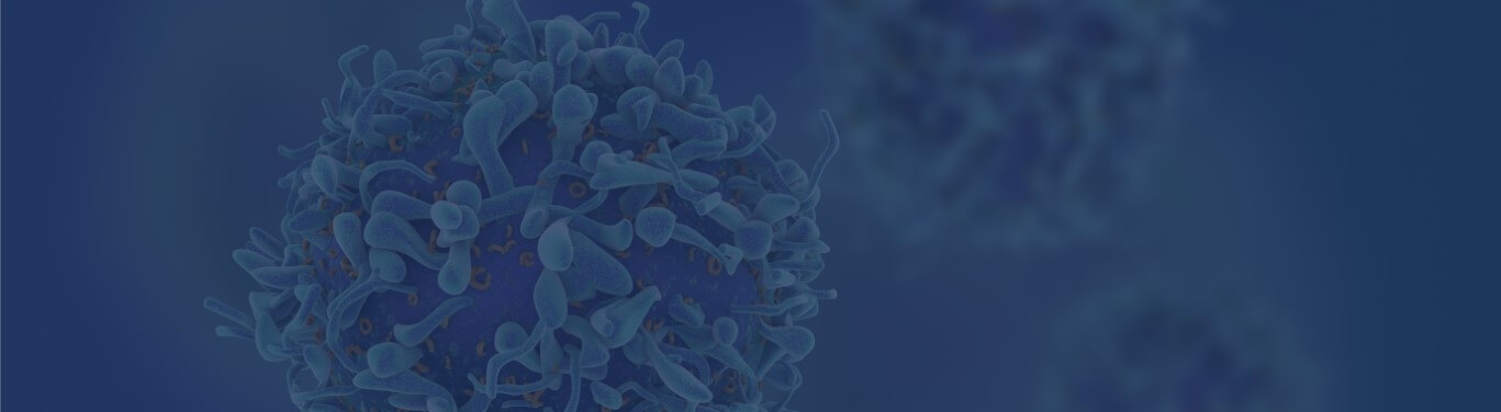 An image of a blue cell on a blue background.